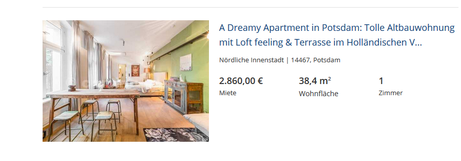 Das Geschäft mit den möblierten Wohnungen in Potsdam